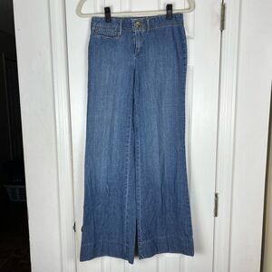 Vintage 2000’s Gap Factory Wide Leg Lightweight Denim Trouser Jeans